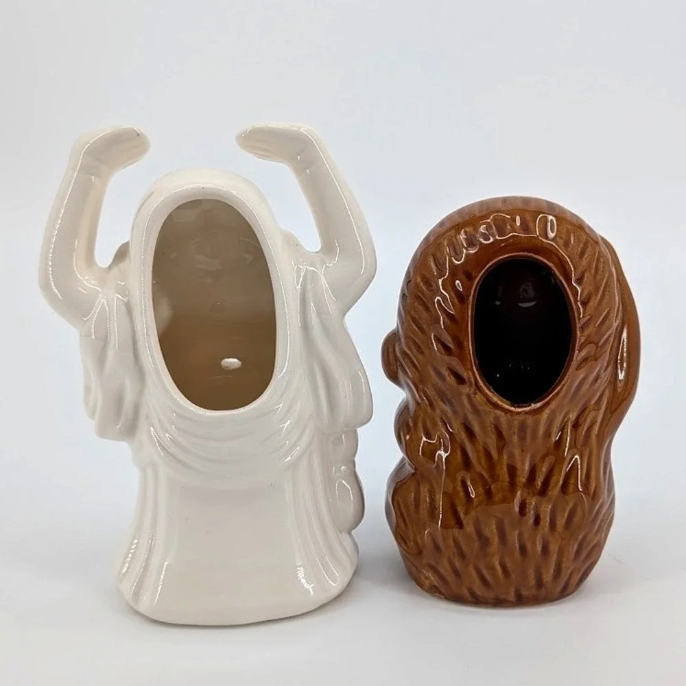 Vintage Tiki Set Buddha & Speak No Evil Monkey Cocktail Kitschy Tropical Barware